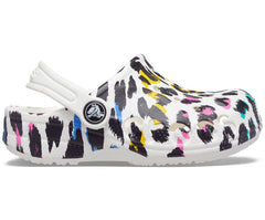 Clogs | Girls/Boys Crocs Kids' Baya Graphic Clog White/leopard
