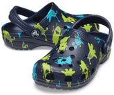 Clogs | Girls/Boys Crocs Kids' Classic Monster Print Clog Navy