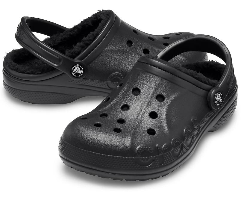 Clogs | Women/Men Crocs Baya Lined Clog Black / Black