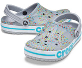 Clogs | Women/Men Crocs Bayaband Seasonal Printed Clog Light Grey / Multi