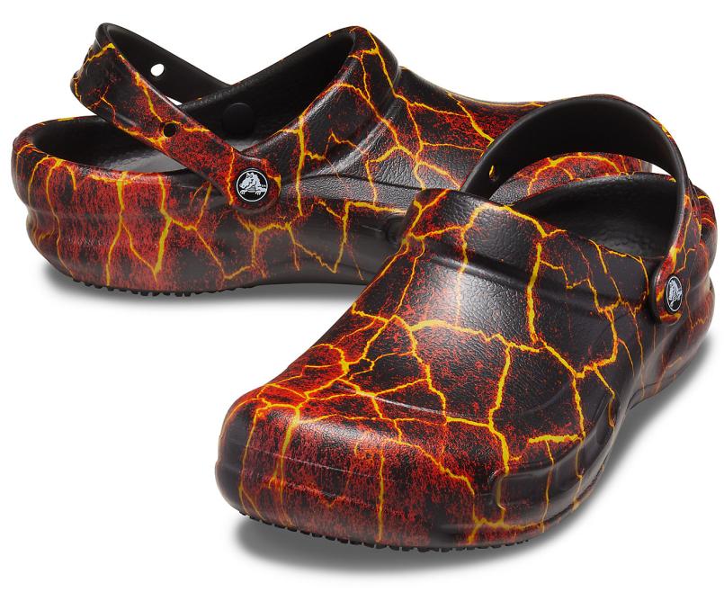 Clogs | Women/Men Crocs Bistro Graphic Clog Black / Flame
