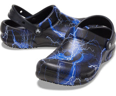 Clogs | Women/Men Crocs Bistro Graphic Clog Black / Lightning Bolts