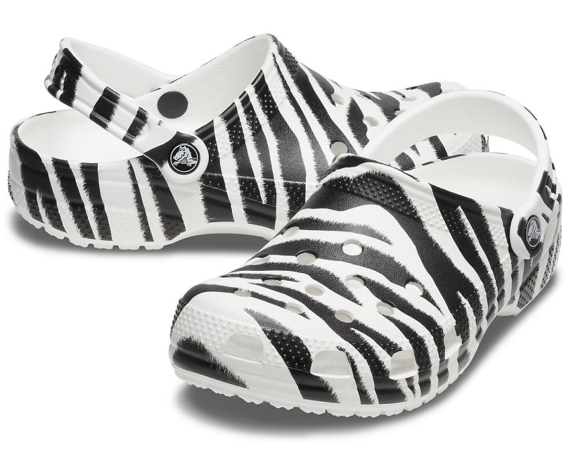 Clogs | Women/Men Crocs Classic Animal Print Clog White / Zebra Print