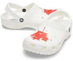 Clogs | Women/Men Crocs Classic Canadian Flag Clog White