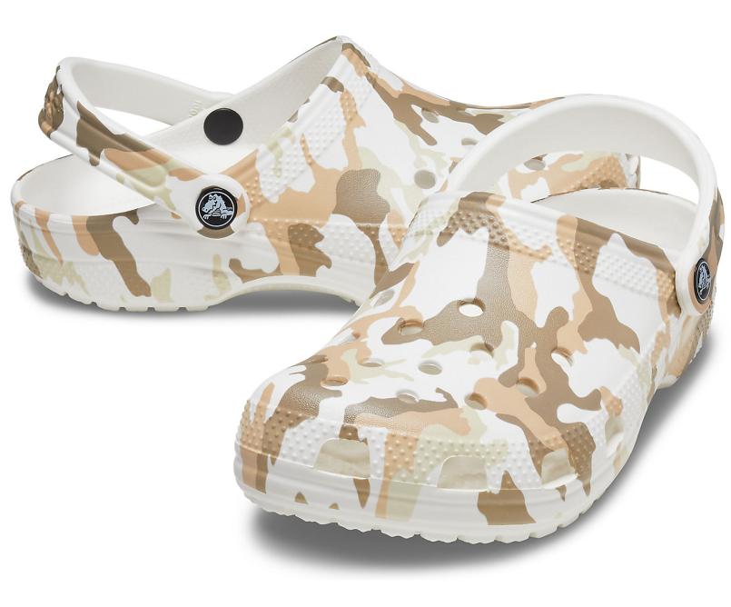 Clogs | Women/Men Crocs Classic Printed Camo Clog White / Multi