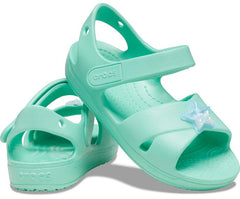 Sandals | Girls Crocs Kids' Classic Cross-Strap Charm Sandal Pistachio