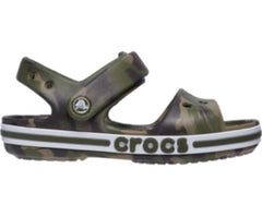 Sandals | Girls/Boys Crocs Kids' Bayaband Marbled Sandal Army Green / Multi