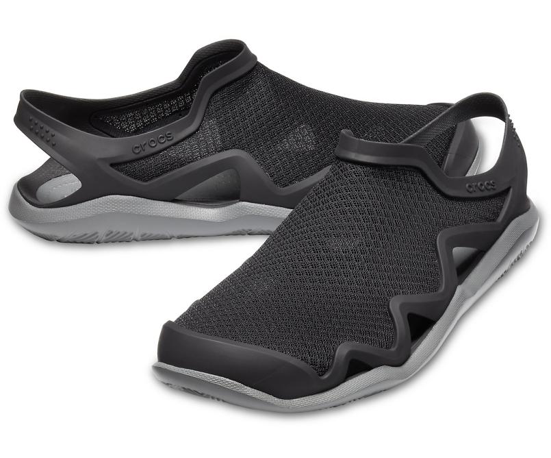 Sandals | Men Crocs Swiftwater™ Mesh Wave Black/slate Grey