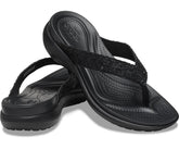 Sandals | Women Crocs Capri V Glitter Flip Black