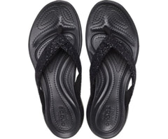Sandals | Women Crocs Capri V Glitter Flip Black