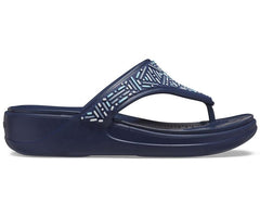 Sandals | Women Crocs Crocs Monterey Beaded Wedge Flip Navy
