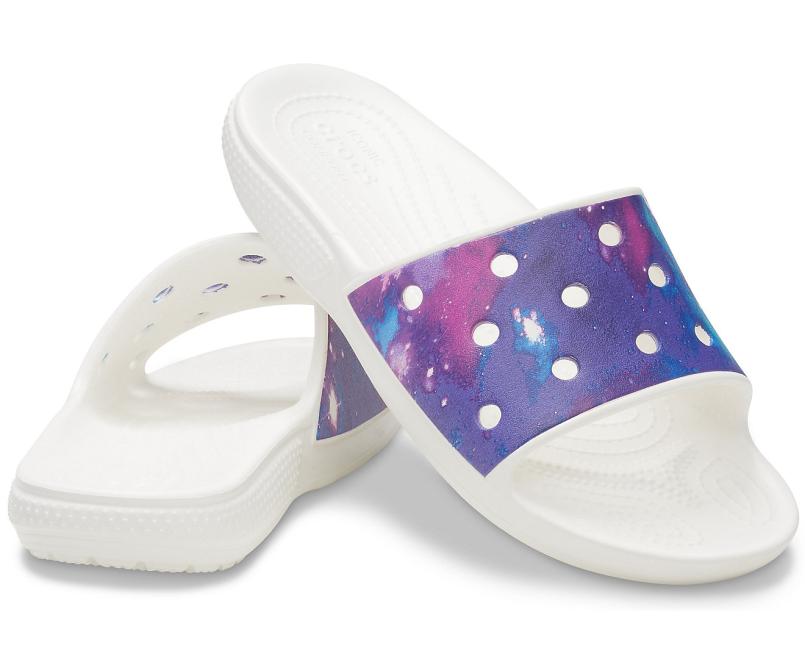 Sandals | Women/Men Crocs Classic Crocs Out Of This World Slide White / Purple