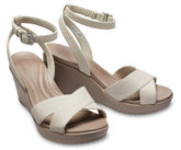 Wedges | Women Crocs Leigh II Cross-Strap Ankle Wedge Oat / Mushroom