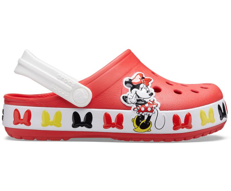 Clogs | Girls Crocs Kids&#039; Crocs Fun Lab Disney Minnie Mouse Band Clog Flame