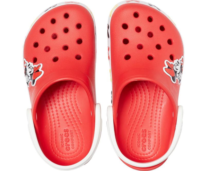 Clogs | Girls Crocs Kids&#039; Crocs Fun Lab Disney Minnie Mouse Band Clog Flame