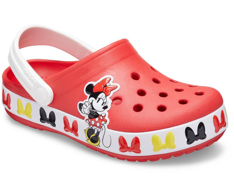 Clogs | Girls Crocs Kids&#039; Crocs Fun Lab Disney Minnie Mouse Band Clog Flame