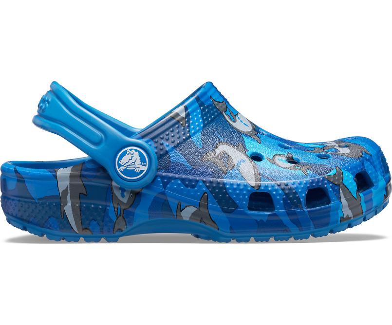 Clogs | Girls/Boys Crocs Kids&#039; Classic Shark Clog Prep Blue