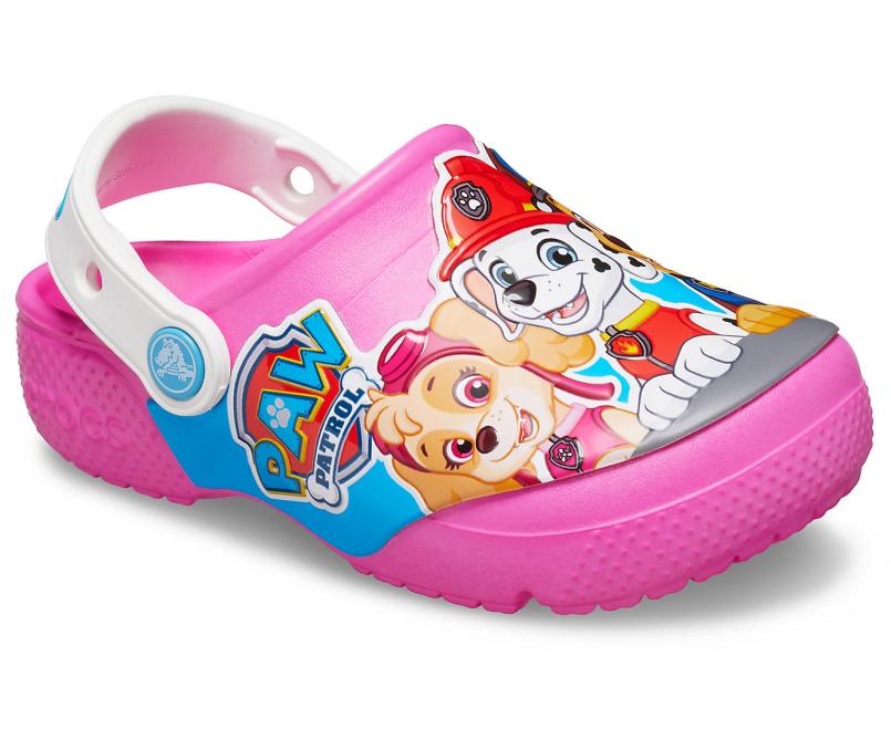 Clogs | Girls/Boys Crocs Kids&#039; Crocs Fun Lab Paw Patrol™ Clog Electric Pink