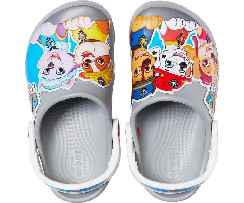 Clogs | Girls/Boys Crocs Kids&#039; Crocs Fun Lab Paw Patrol™ Clog Light Grey