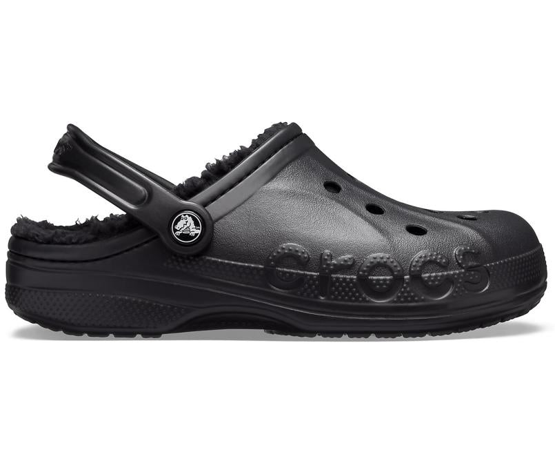 Clogs | Women/Men Crocs Baya Lined Clog Black / Black