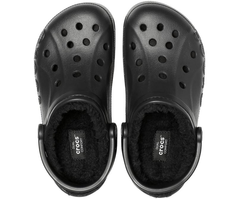 Clogs | Women/Men Crocs Baya Lined Clog Black / Black