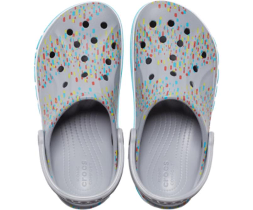 Clogs | Women/Men Crocs Bayaband Seasonal Printed Clog Light Grey / Multi