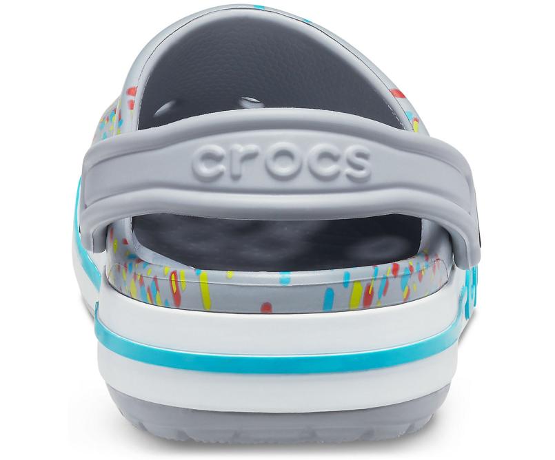 Clogs | Women/Men Crocs Bayaband Seasonal Printed Clog Light Grey / Multi