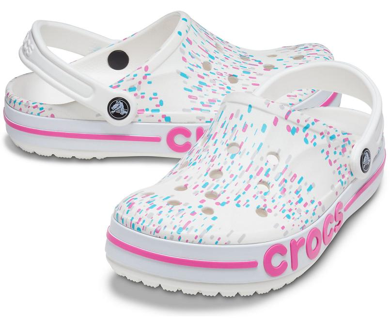 Clogs | Women/Men Crocs Bayaband Seasonal Printed Clog White / Multi