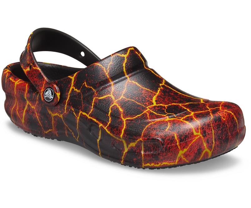 Clogs | Women/Men Crocs Bistro Graphic Clog Black / Flame
