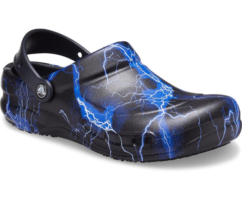 Clogs | Women/Men Crocs Bistro Graphic Clog Black / Lightning Bolts