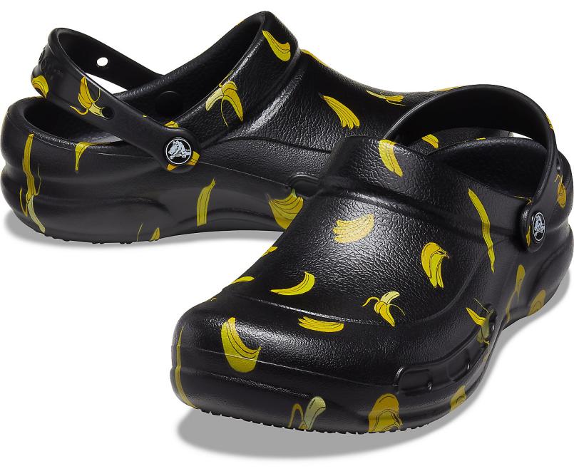 Clogs | Women/Men Crocs Bistro Graphic Clog Black / Yellow