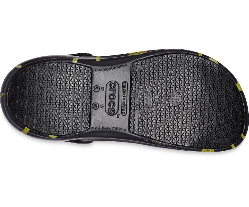 Clogs | Women/Men Crocs Bistro Graphic Clog Black / Yellow