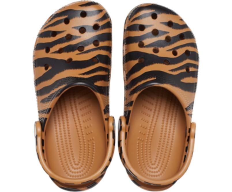 Clogs | Women/Men Crocs Classic Animal Print Clog Dark Gold / Zebra Print