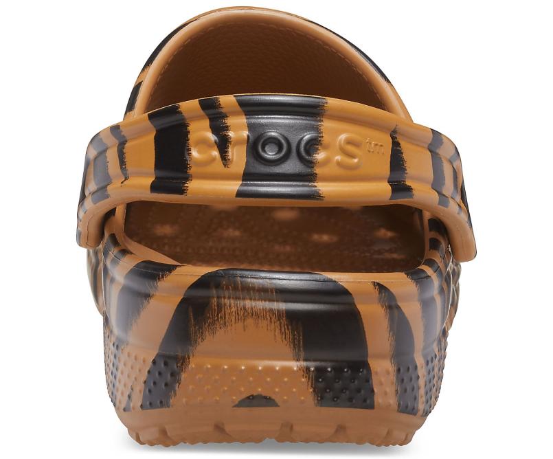 Clogs | Women/Men Crocs Classic Animal Print Clog Dark Gold / Zebra Print