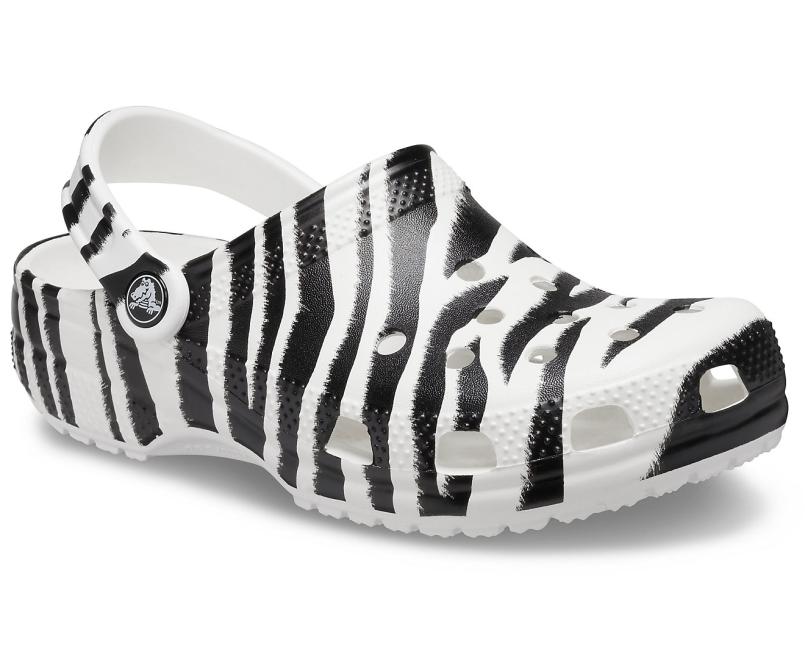 Clogs | Women/Men Crocs Classic Animal Print Clog White / Zebra Print