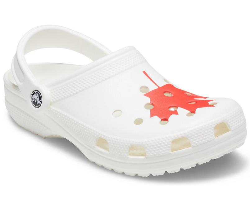 Clogs | Women/Men Crocs Classic Canadian Flag Clog White