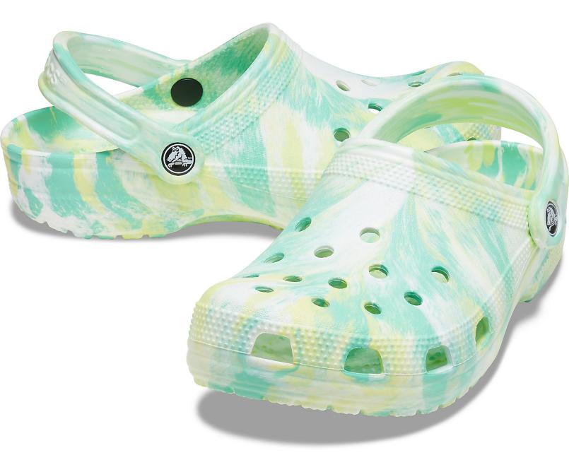 Clogs | Women/Men Crocs Classic Marbled Clog Pistachio / Multi