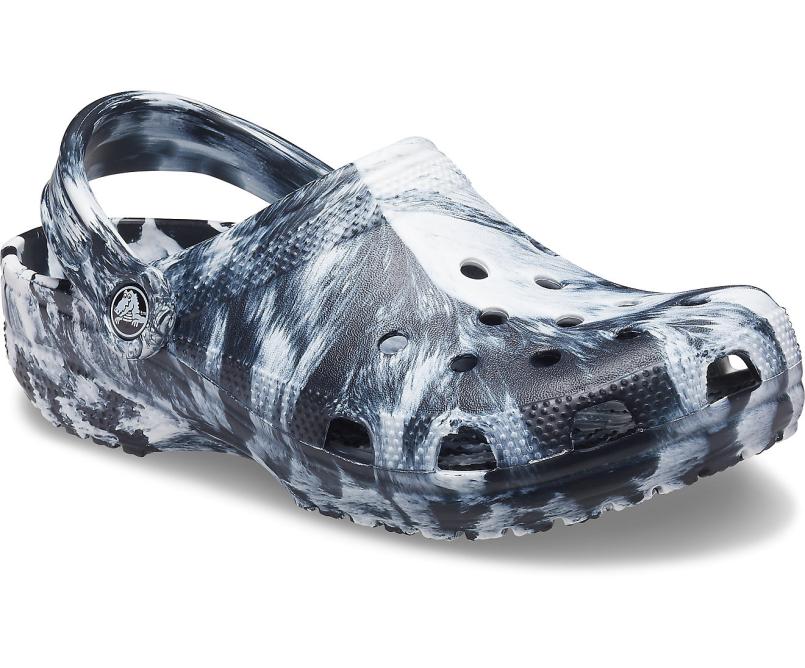 Clogs | Women/Men Crocs Classic Marbled Clog White / Black
