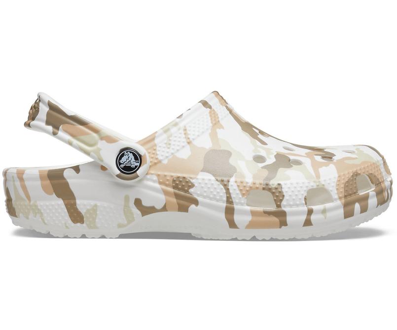 Clogs | Women/Men Crocs Classic Printed Camo Clog White / Multi