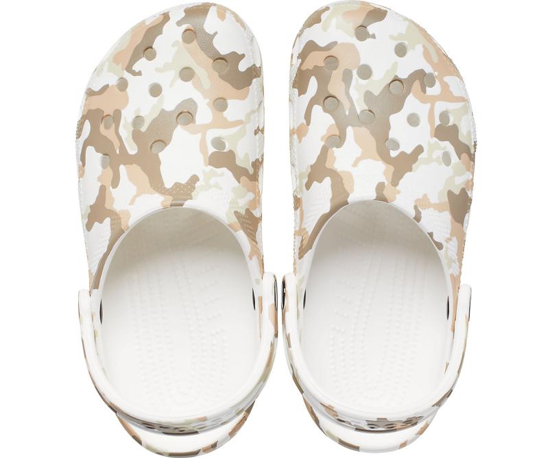 Clogs | Women/Men Crocs Classic Printed Camo Clog White / Multi