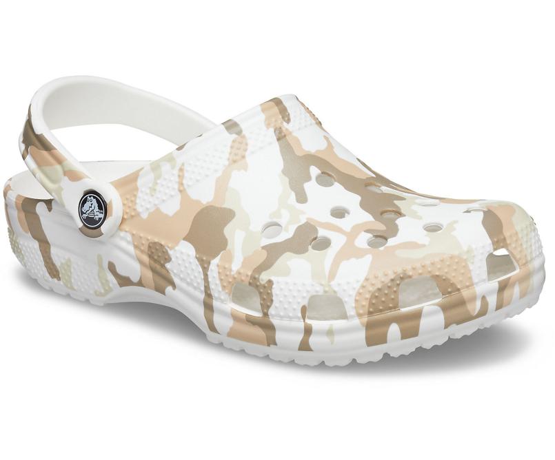 Clogs | Women/Men Crocs Classic Printed Camo Clog White / Multi