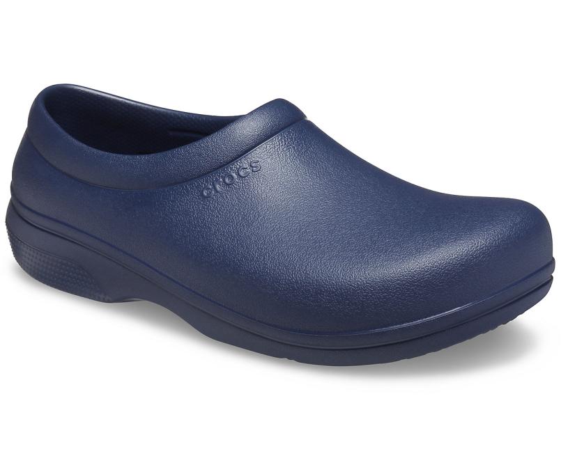 Clogs | Women/Men Crocs Crocs On-The-Clock Work Slip-On Navy