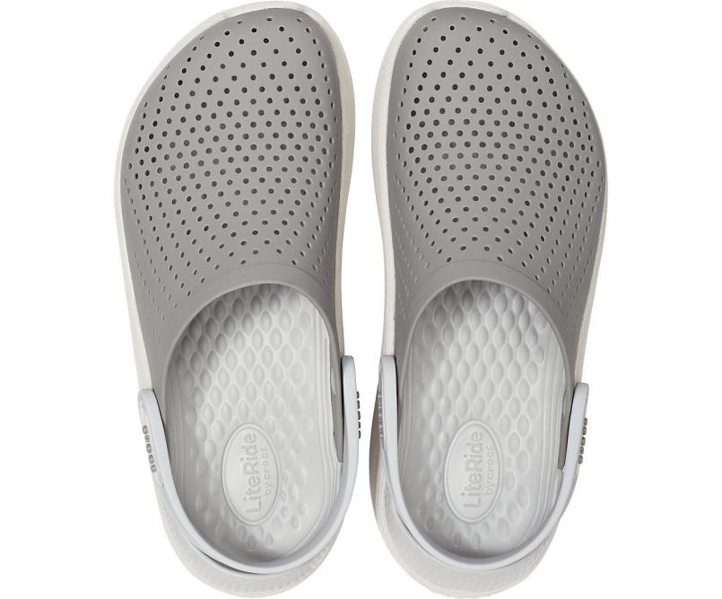Clogs | Women/Men Crocs LiteRide™ Clog Smoke / Pearl White