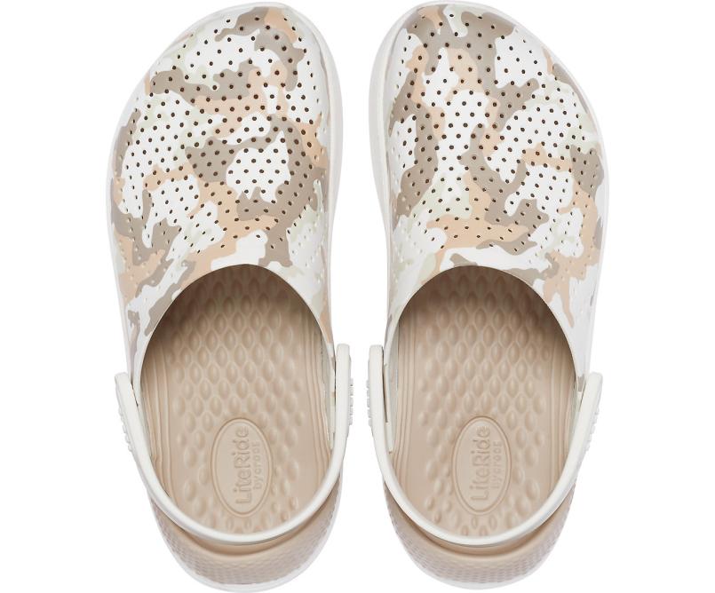 Clogs | Women/Men Crocs LiteRide™ Printed Camo Clog Almost White