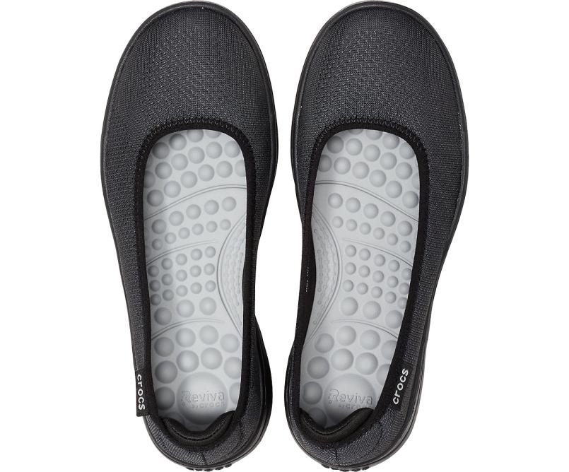 Flats | Women Crocs Crocs Reviva™ Flat Black / Black