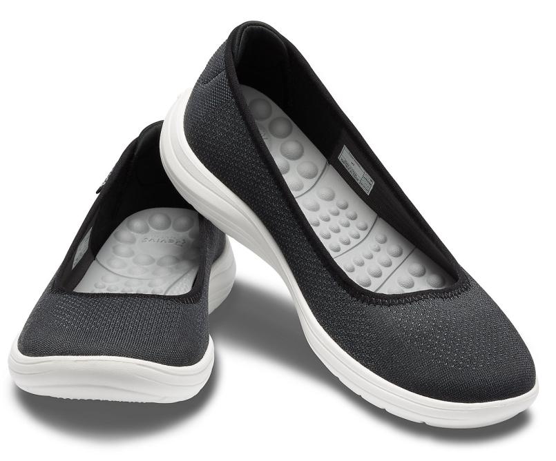 Flats | Women Crocs Crocs Reviva™ Flat Black / White