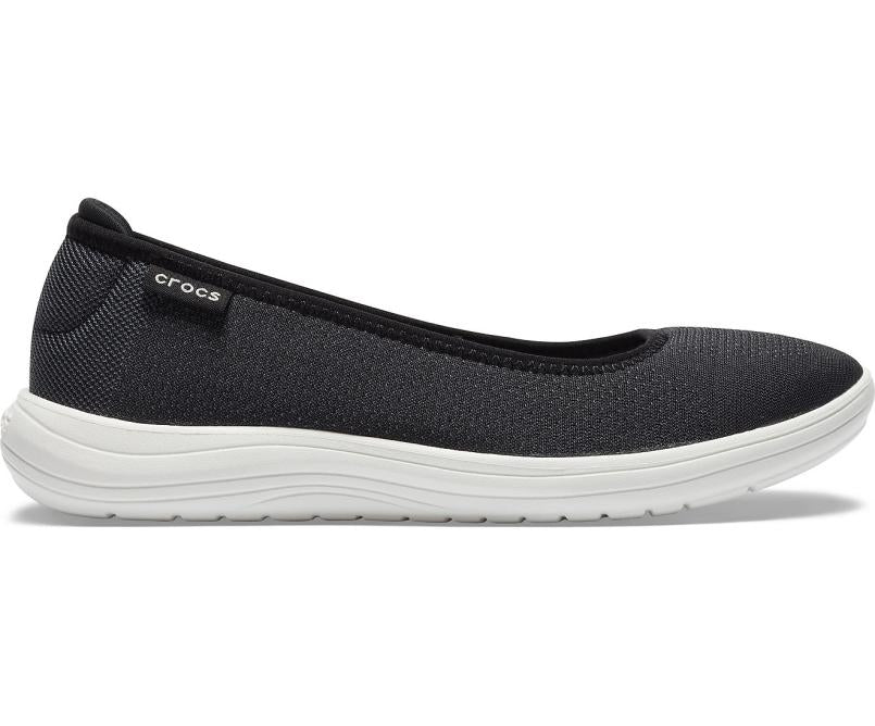 Flats | Women Crocs Crocs Reviva™ Flat Black / White