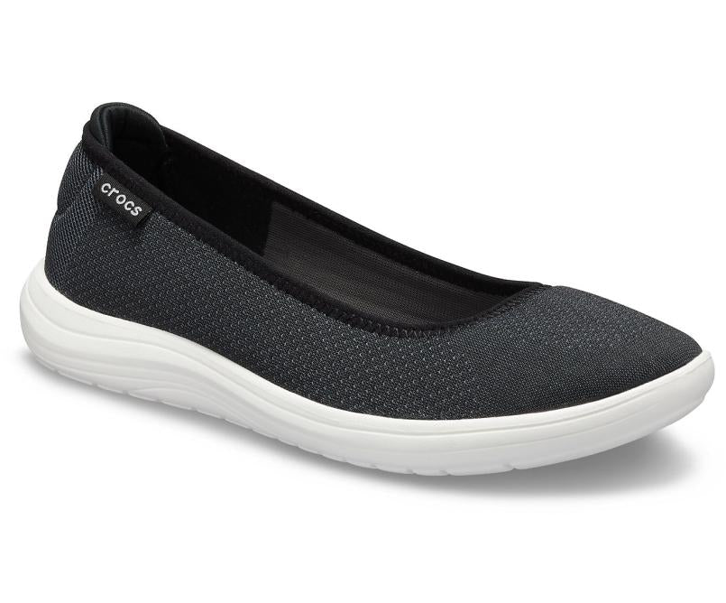 Flats | Women Crocs Crocs Reviva™ Flat Black / White