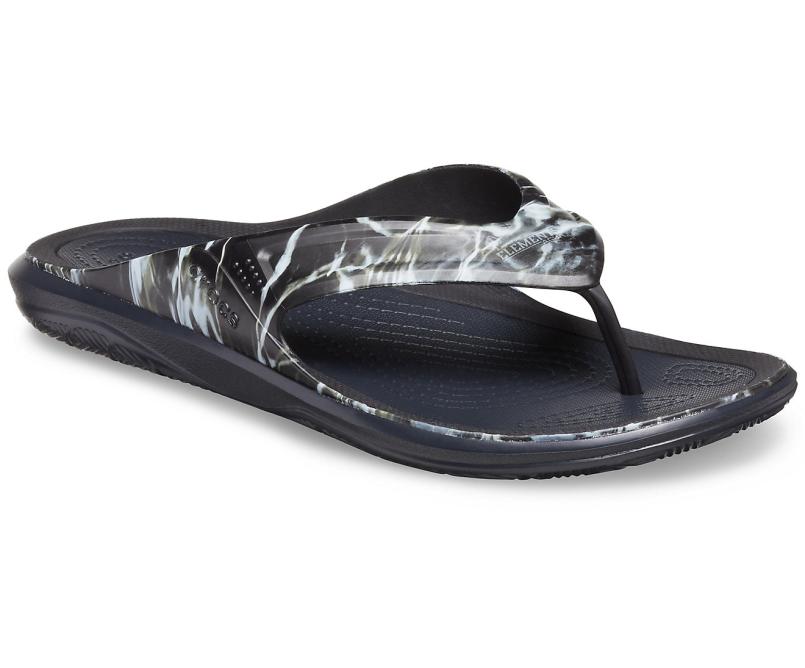 Flip-Flops | Men Crocs Swiftwater™ Mossy Oak® Elements™ Wave Flip Black