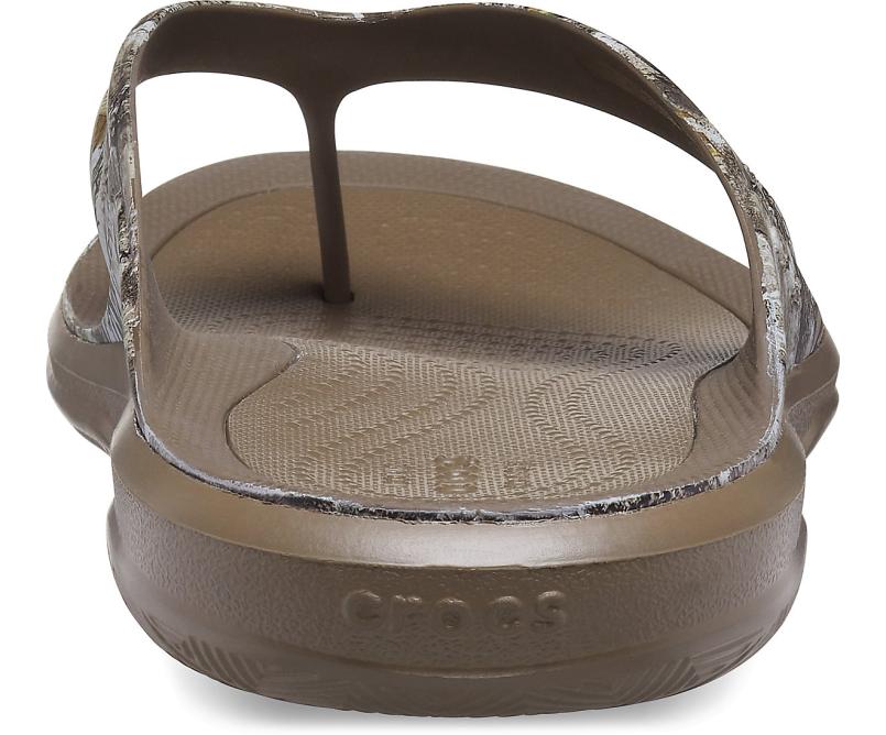 Flip-Flops | Men Crocs Swiftwater™ Realtree Edge® Wave Flip Walnut